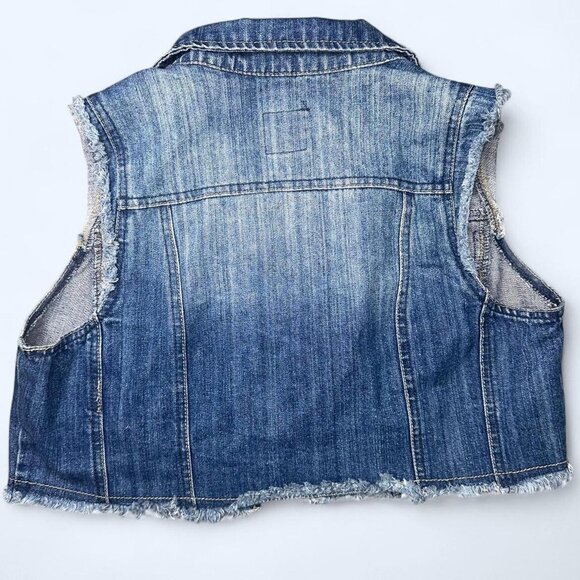 Highway Jeans Cropped Denim Vest - Picture 3 of 4